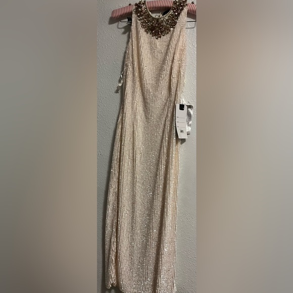 *Mac Duggal Embellished Neck Midi Dress Size 0 - Picture 6 of 6